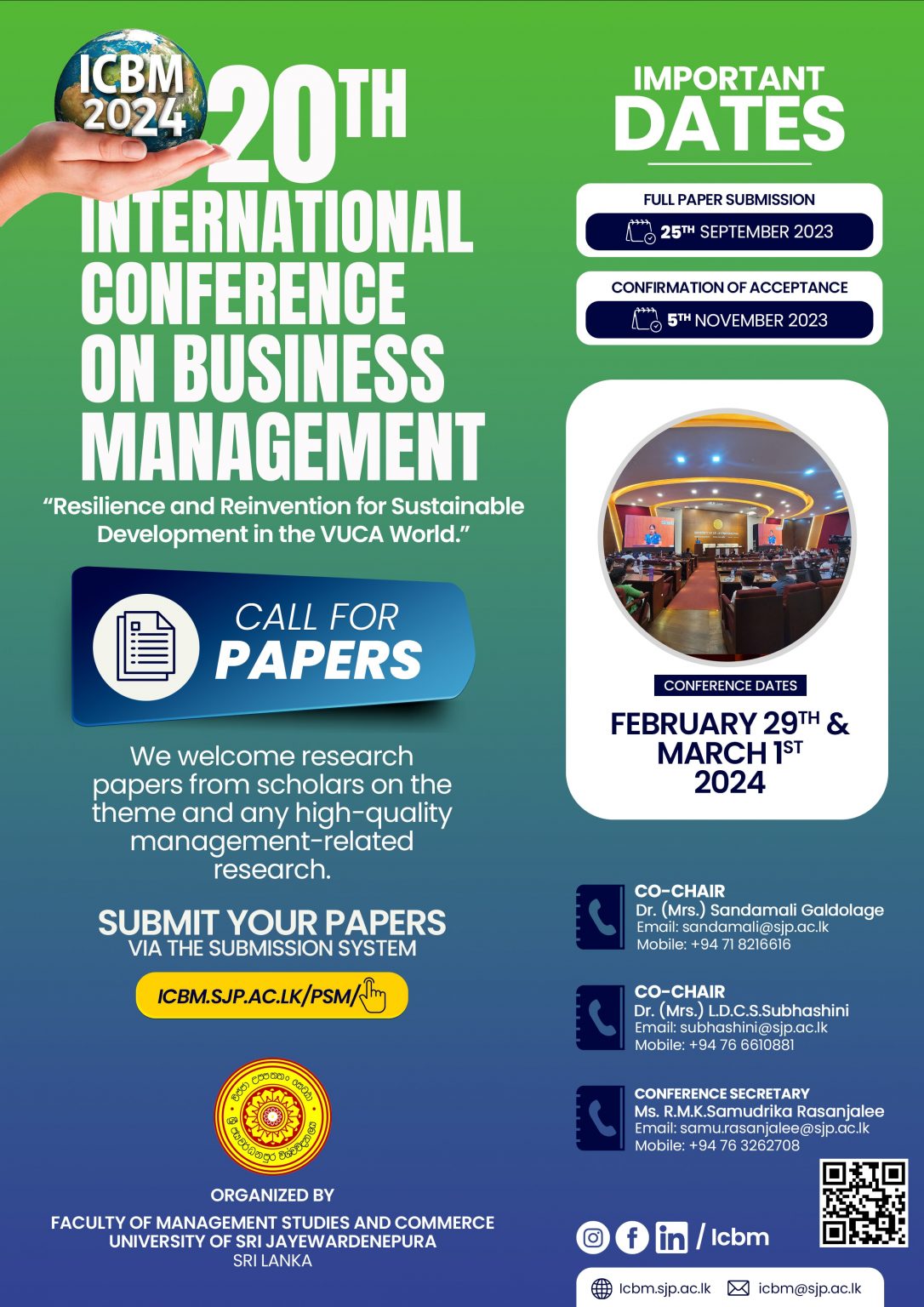 Call for Full Paper Submission – ICBM 2024